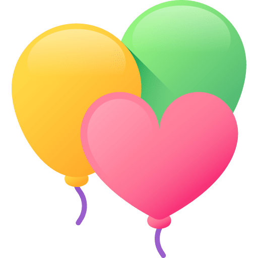 Balloons birthday celebration birthday and party icon