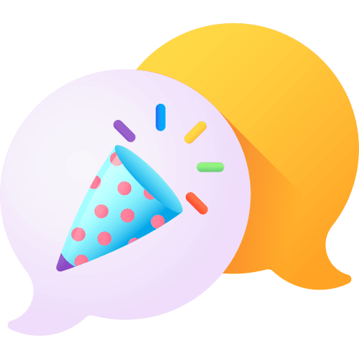 Chat party birthday and party celebration icon