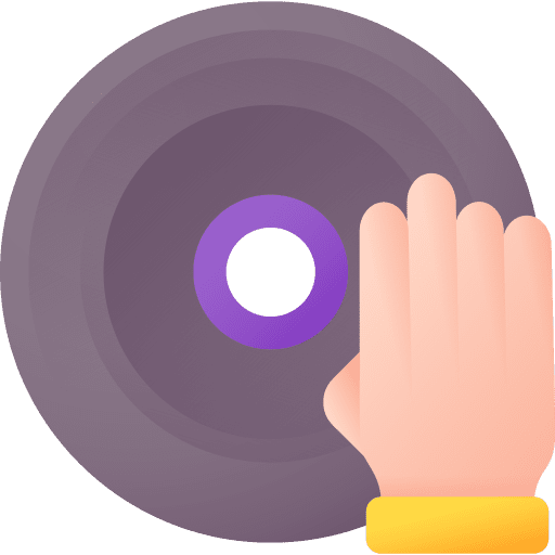 Dj hand music entertainment icon