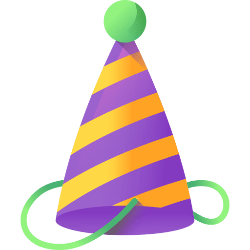 Hat fun hat birthday and party icon