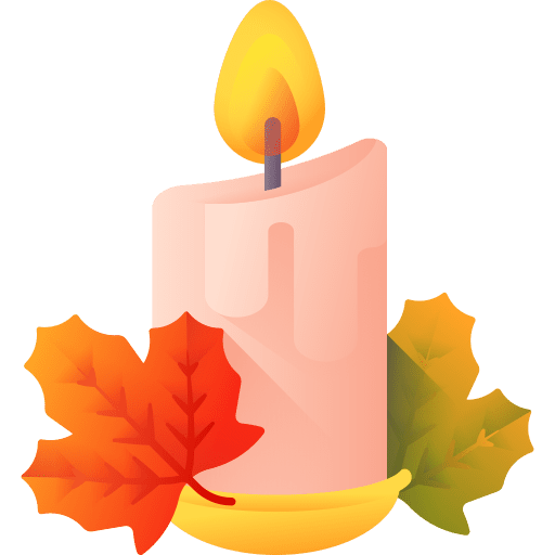 Candle candle leaf fall icon