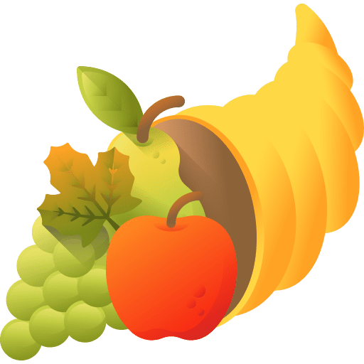 Cornucopia horn abundance thanksgiving icon
