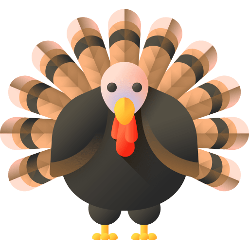 Turkey farmer animals thanksgiving icon