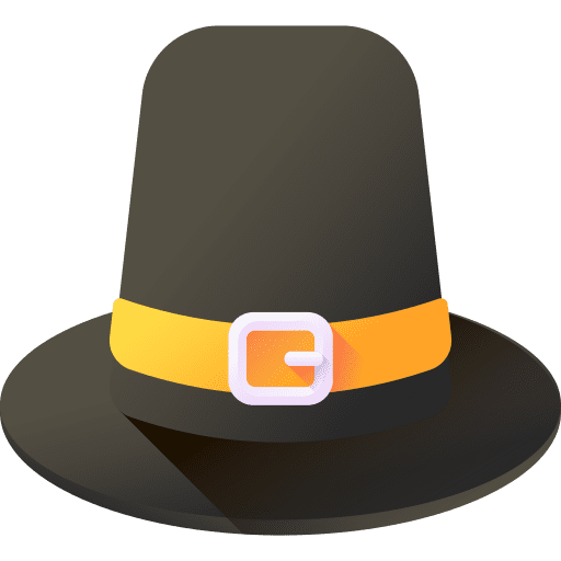 Hat pilgrim hat accesory icon