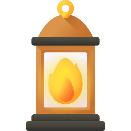 Lantern candle light flame icon