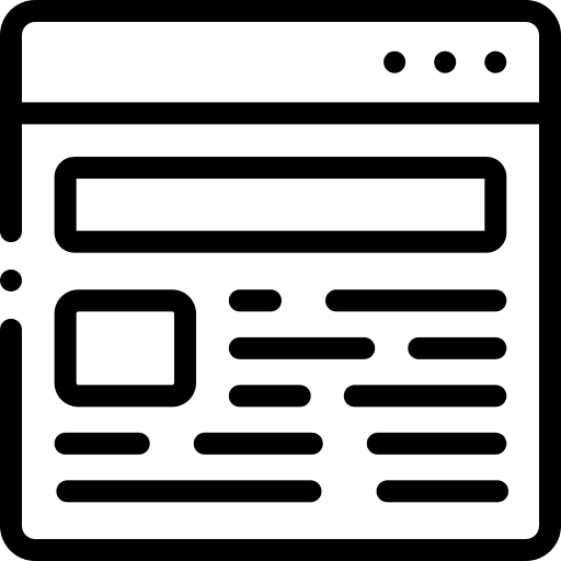 Browser window internet news icon