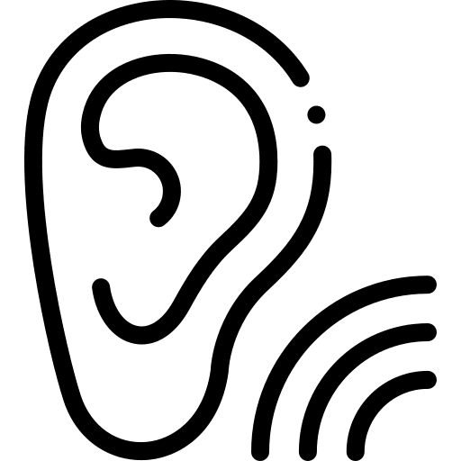 Listening hear audio listen icon