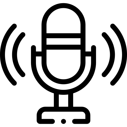 Microphone technology sound radio icon