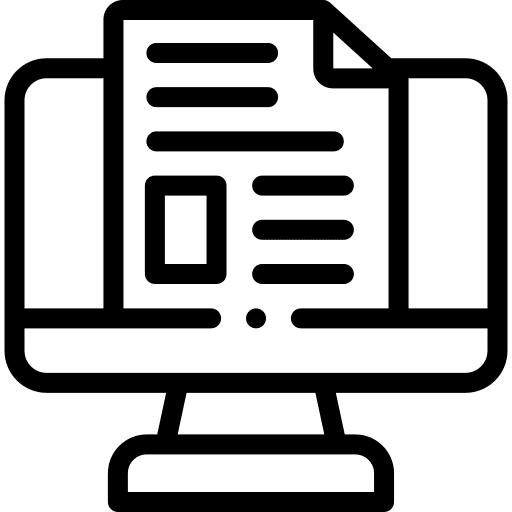 News communications online monitor icon