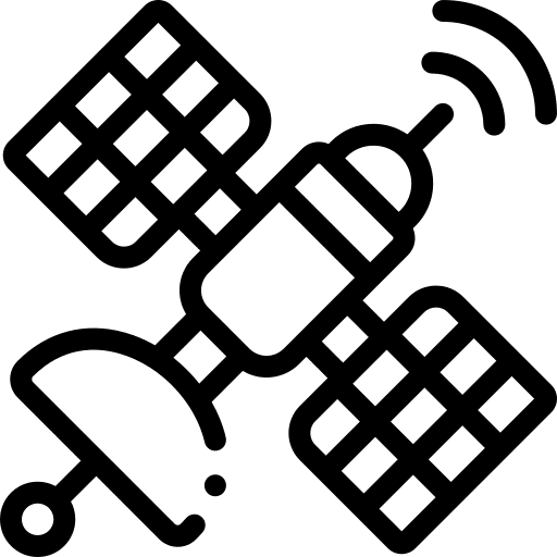 Satellite connection electronics space icon