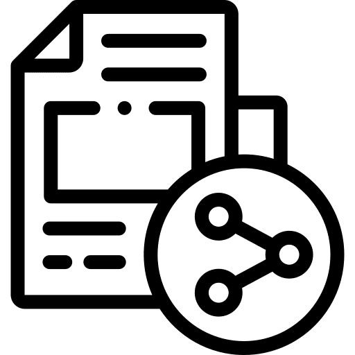 Sharing news sharing social network icon