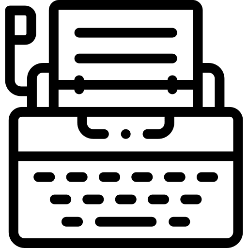 Typewriter writing communications page icon