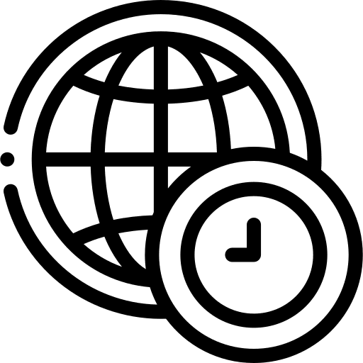 World time time and date world icon