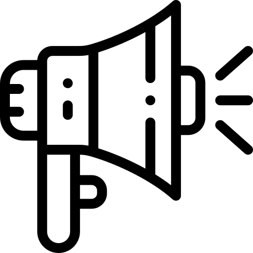 Megaphone communication loud marketing icon