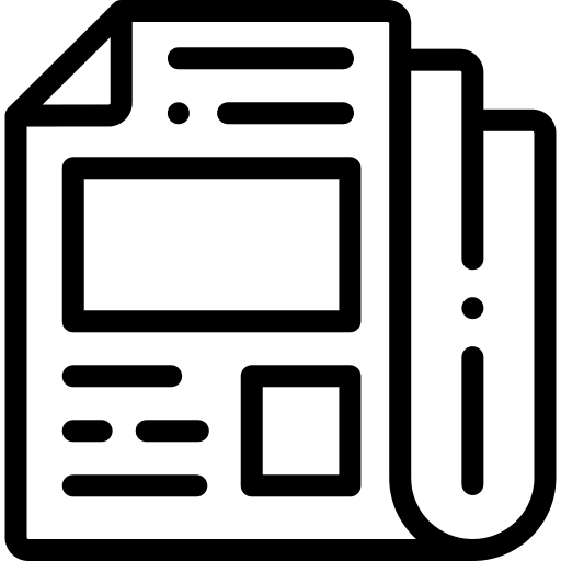 Newspaper communication journal paper icon