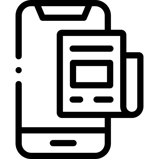 Newspaper smartphone electronics news report icon