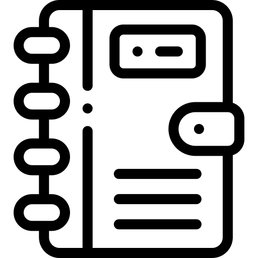 Notebook education bookmark business icon