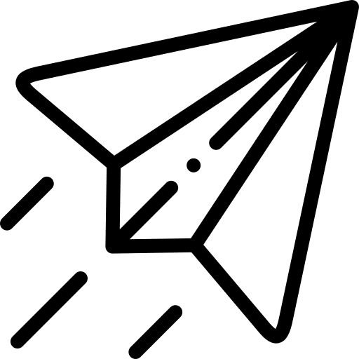 Paper plane message direct origami icon