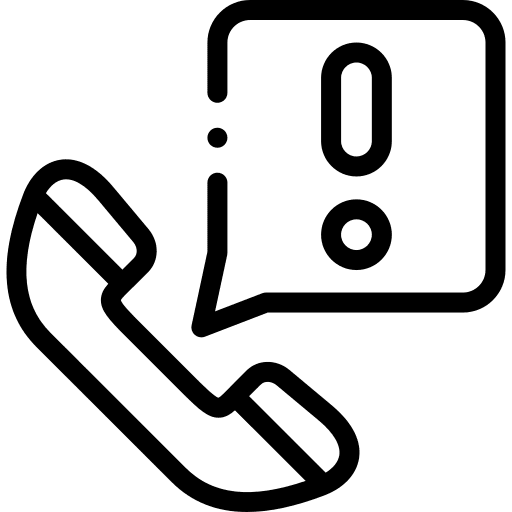 Telephone call bubble speech communications icon