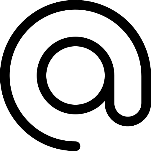 Arroba signs internet communication icon