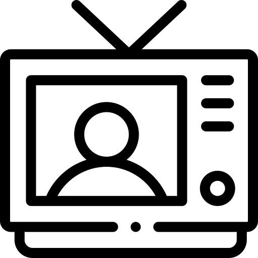 Television communications television electronics icon