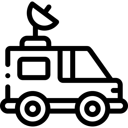 Van news communications transportation icon