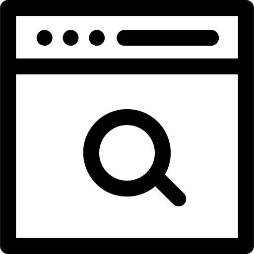 Browser page search website icon