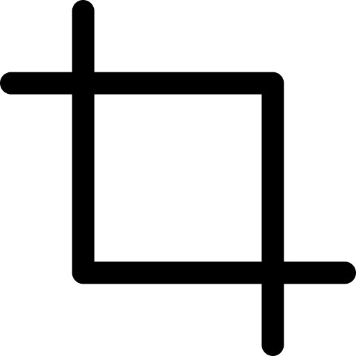 Crop symbol tool marketing icon