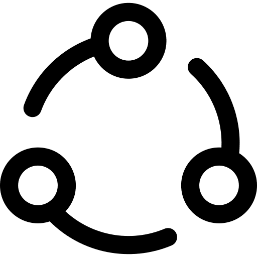 Share interface social network connector icon