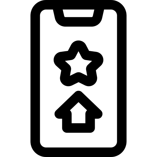 Smartphone browser star web icon