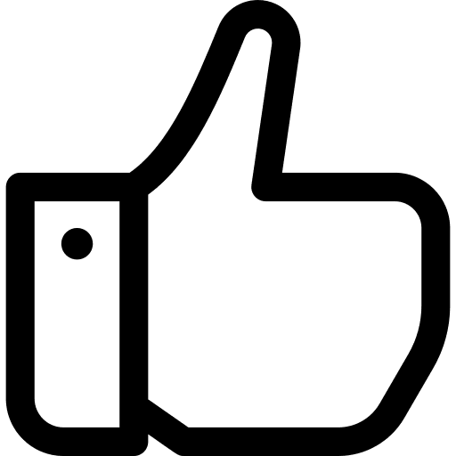 Thumb up hand marketing better icon