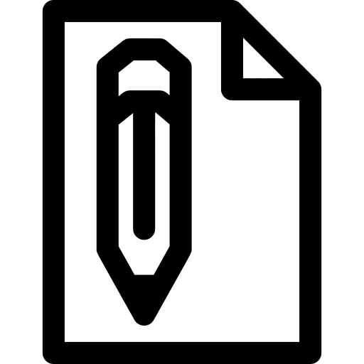 Document marketing file pen icon