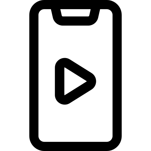 Smartphone marketing play button smartphone icon