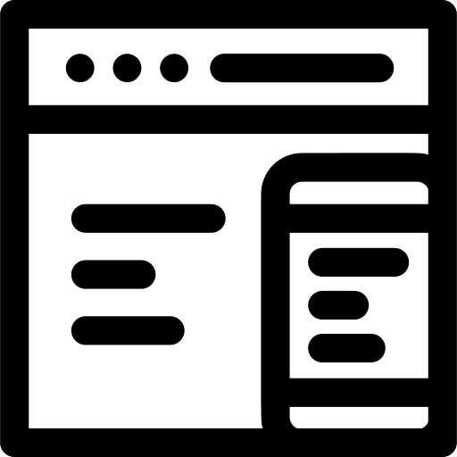 Browser page resizing marketing icon