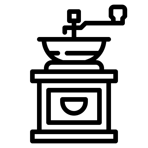 Coffee grinder grains coffee food and restaurant icon