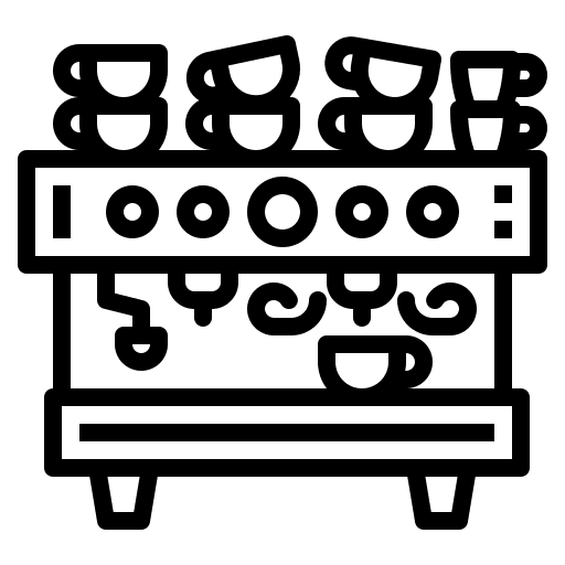 Coffee machine hot coffee food and restaurant coffee machine icon