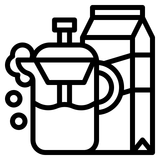 Milk streamer frother milk icon