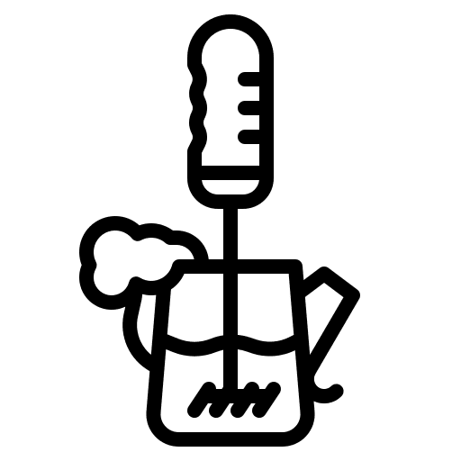 Streamer food and restaurant milk streamer icon