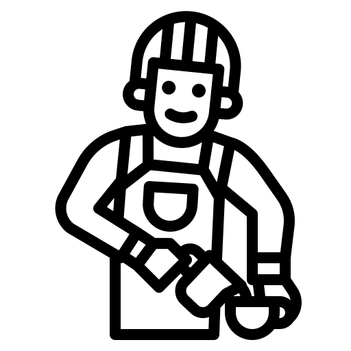 Barista server boy food and restaurant icon