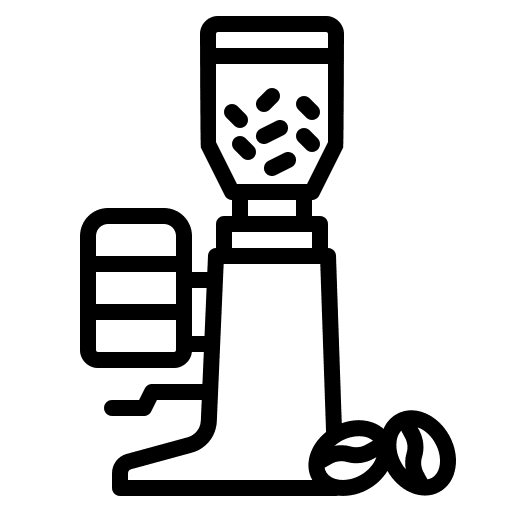 Coffee grinder beans food and restaurant mill icon