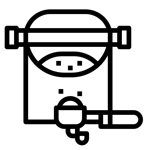 Coffee preparation food and restaurant knock coffee preparation icon