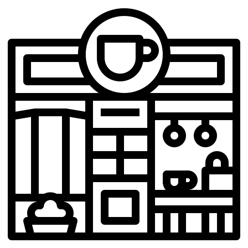 Coffee shop coffee shop food and restaurant business icon