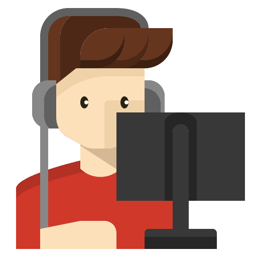 Gamer user programmer supporter icon