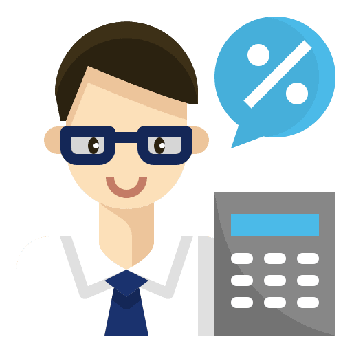 Accountant broker profession job icon