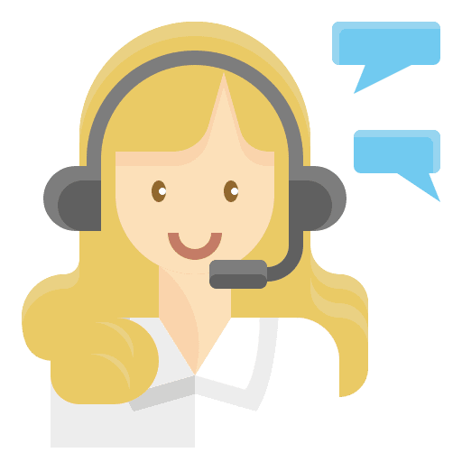 Customer service agent call chat bubble shipping and delivery icon
