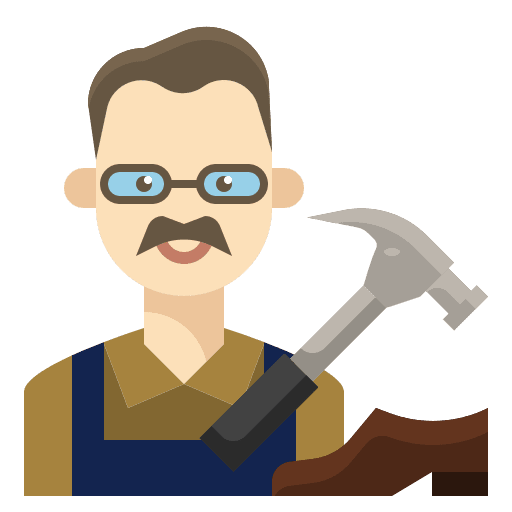 Shoe making shoe shoe making man icon