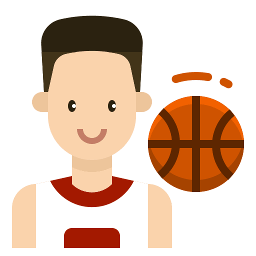 Basketball sport job occupation icon
