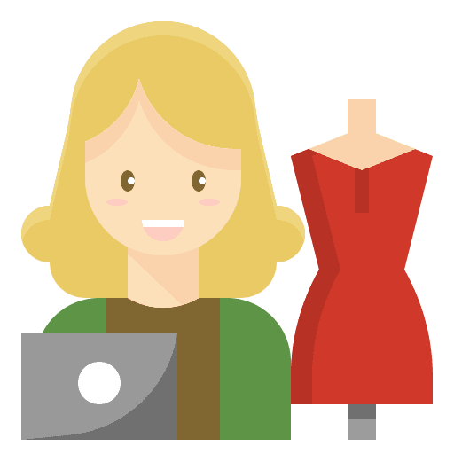 Designers professions and jobs job fashion designer icon