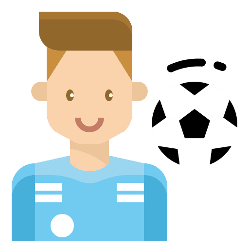 Football avatar player game icon