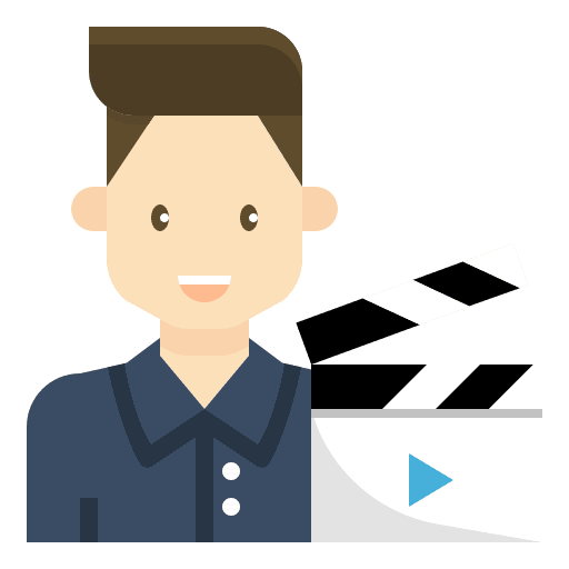 Movie player job profession filming icon